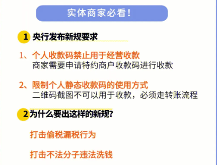 二维码收款最新规定